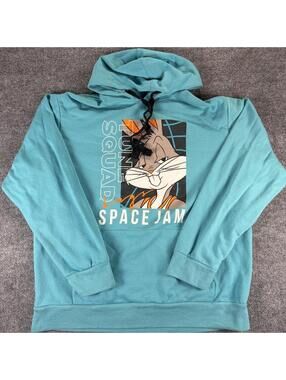 Space‎ Jam Looney Tune Squad Bugs Bunny Teal Hoodie XL - Activewear